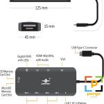 Vantec Link USB C Multi-Function Hub with 2xHDMI 4K, VGA, Gigabit, SD, MicroSD, 2xUSB 3.1, 2xUSB 2.0, PD 100W, USB C (CB-CU302MDSH)